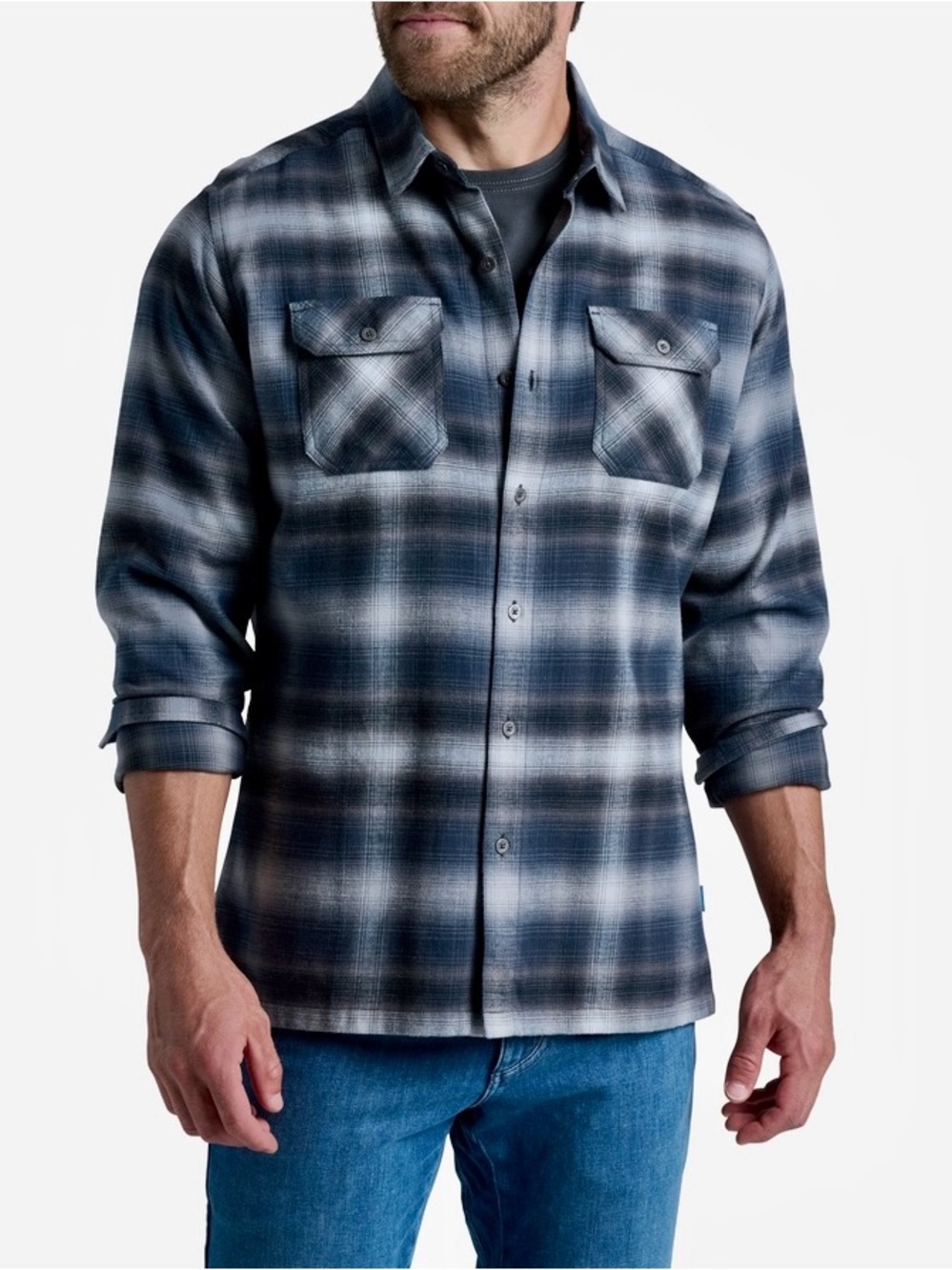 KUHL DILLINGR™ FLANNEL
Blue Black Gray Plaid Flannel Shirt